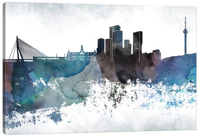 Rotterdam Bluish Skyline Canvas Art Print