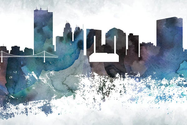 Toledo: Toledo Bluish Skyline by WallDecorAddict