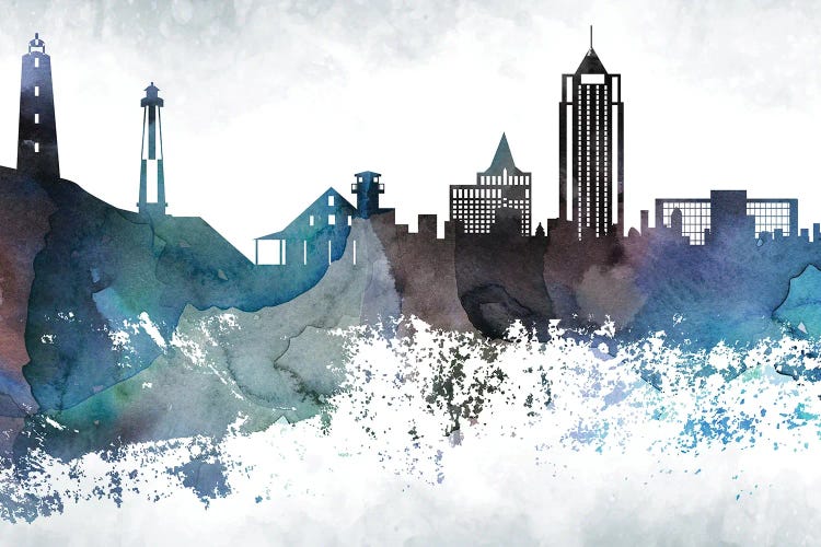 Virginia Bluish Skyline by WallDecorAddict wall art