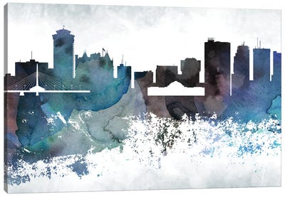 Winnipeg Bluish Skyline Canvas Art Print