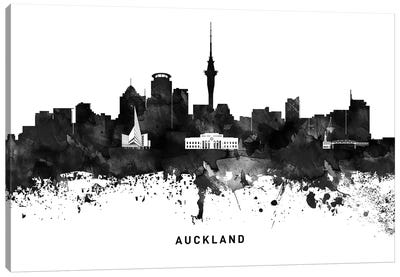 Auckland Skyline Black & White Canvas Art Print