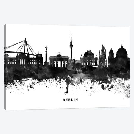 Berlin Skyline Black & White Canvas Print #WDA745} by WallDecorAddict Canvas Print