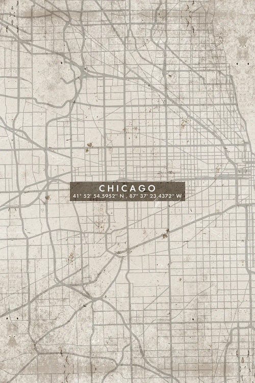 Chicago City Map Abstract