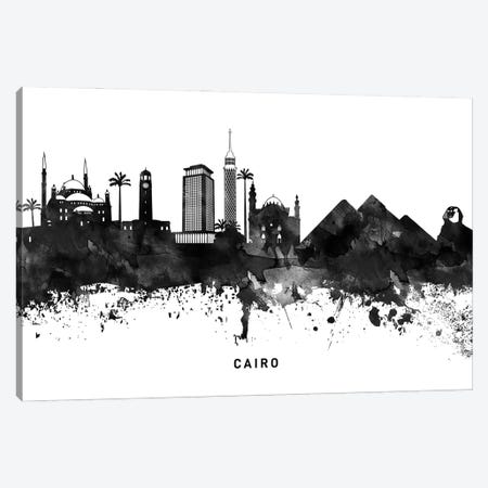 Cairo Skyline Black & White Canvas Print #WDA752} by WallDecorAddict Canvas Print