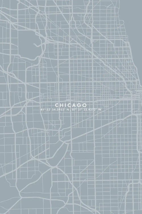 Chicago City Map Simplecolor