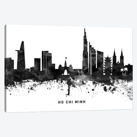 Ho Chi Minh Skyline Black & White Canvas Print #WDA780} by WallDecorAddict Canvas Wall Art