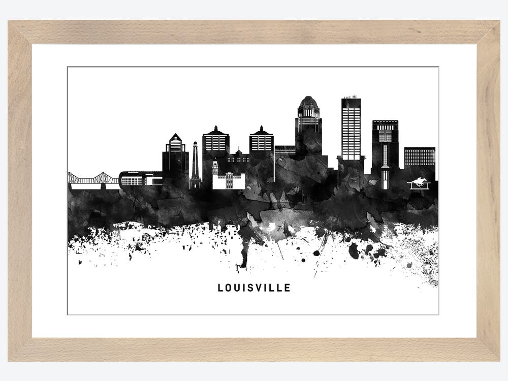 Louisville Illustration US Cities Poster, Unframed Print, Kentucky State  Wall Art Poster