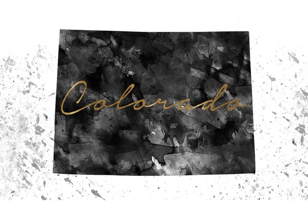 Colorado: Colorado Black And White Gold by WallDecorAddict