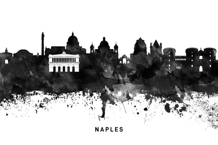 Naples Skyline Black & White