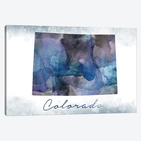 Colorado State Bluish Canvas Print #WDA81} by WallDecorAddict Canvas Art Print