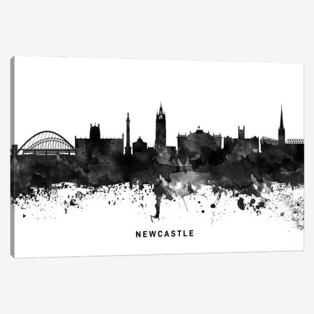 Newcastle Skyline Black & White Canvas Print #WDA820} by WallDecorAddict Art Print