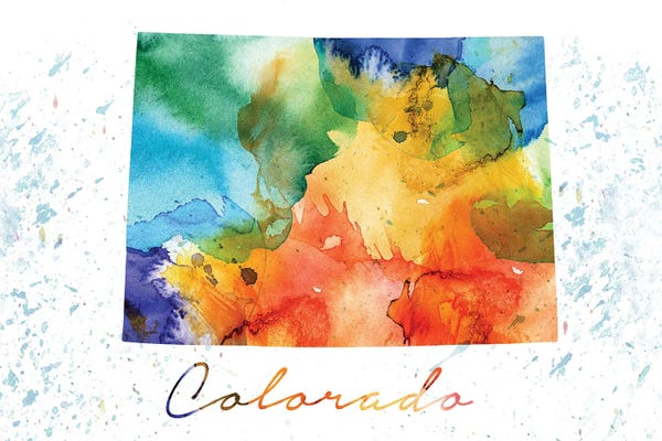 Colorado: Colorado State Colorful by WallDecorAddict