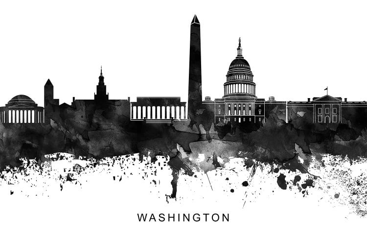 Washington Skyline Black & White