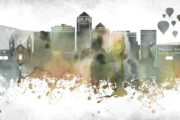 New Mexico: Albuquerque Skyline by WallDecorAddict