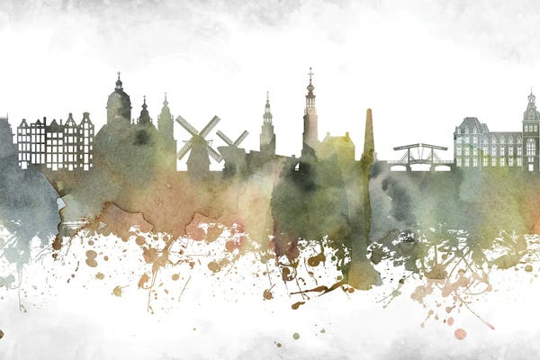 Amsterdam: Amsterdam Skyline by WallDecorAddict
