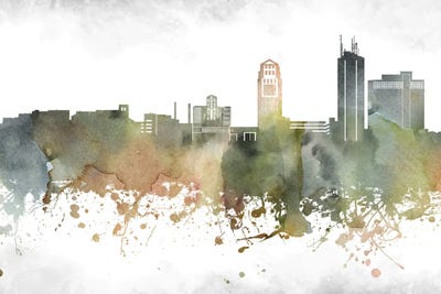 Ann Arbor Skyline by WallDecorAddict art print