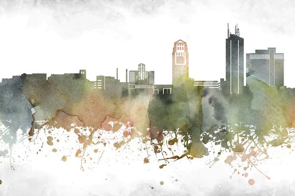 Michigan: Ann Arbor Skyline by WallDecorAddict