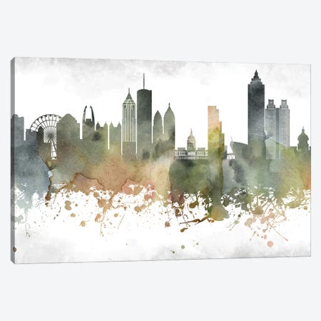 Atlanta Skyline Canvas Print #WDA877} by WallDecorAddict Art Print