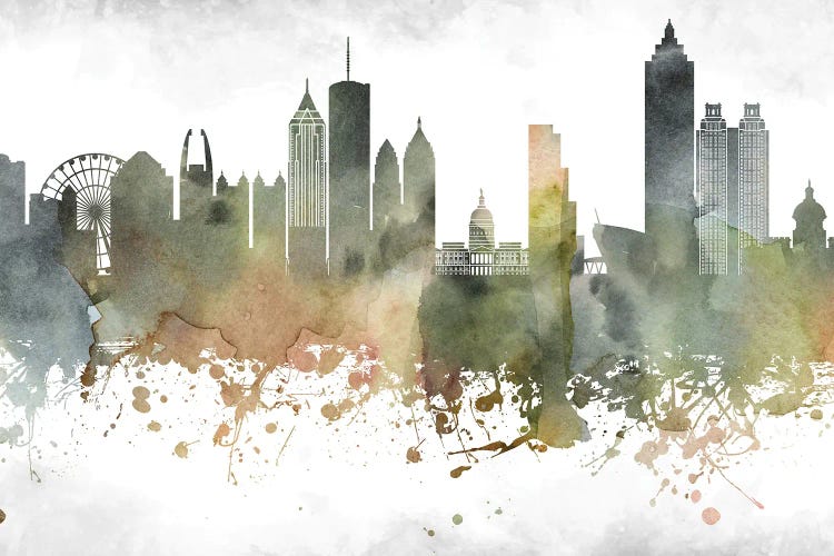 Atlanta Skyline by WallDecorAddict wall art