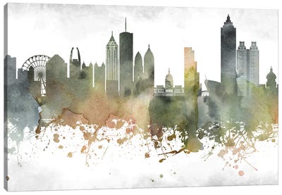 Atlanta Skyline Canvas Art Print - WallDecorAddict