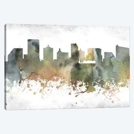 Atlantic City Skyline Canvas Print #WDA878} by WallDecorAddict Canvas Artwork