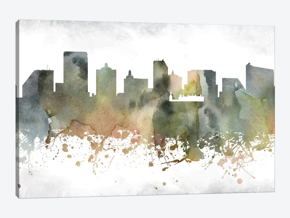 Atlantic City Skyline by WallDecorAddict 1-piece Canvas Art Print