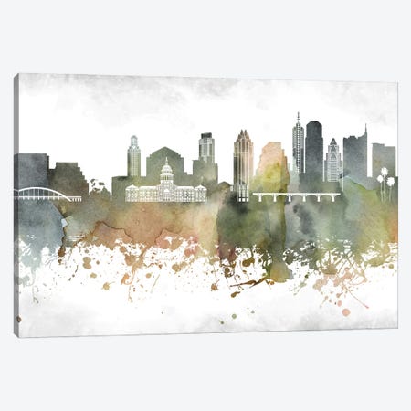 Austin Skyline Canvas Print #WDA880} by WallDecorAddict Canvas Print