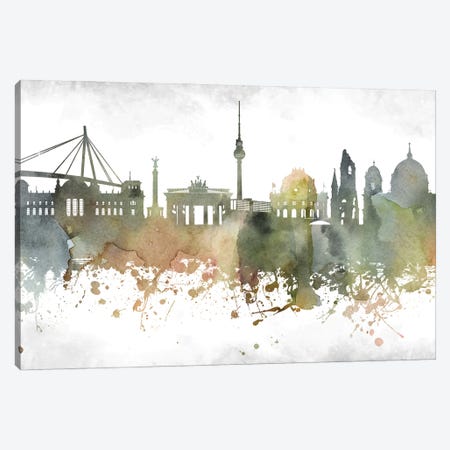 Berlin Skyline Canvas Print #WDA886} by WallDecorAddict Canvas Art
