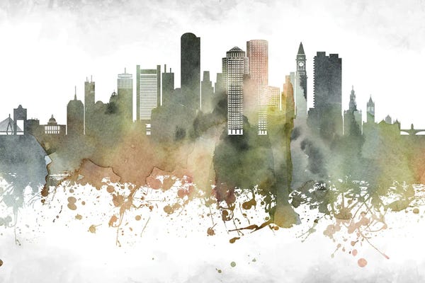 WallDecorAddict: Boston Skyline by WallDecorAddict