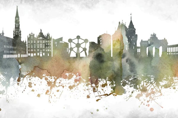 Belgium: Brussels Skyline by WallDecorAddict