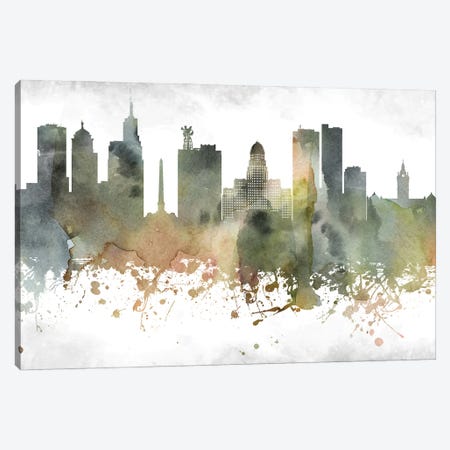 Buffalo Skyline Canvas Print #WDA892} by WallDecorAddict Canvas Wall Art