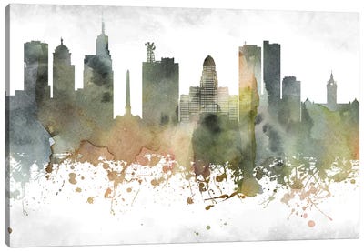 Buffalo Skyline Canvas Art Print - WallDecorAddict