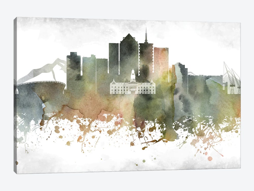 Cape Town Skyline by WallDecorAddict 1-piece Canvas Artwork