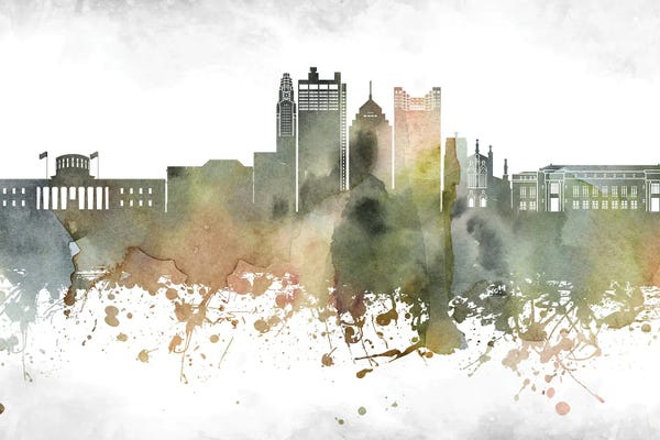 Columbus: Columbus Skyline by WallDecorAddict