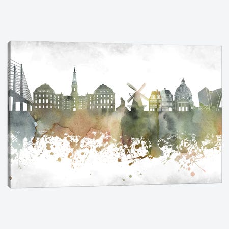 Copenhagen Skyline Canvas Print #WDA903} by WallDecorAddict Canvas Wall Art