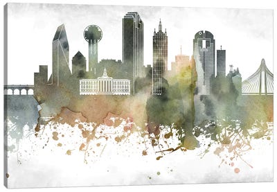 Dallas Skyline Canvas Art Print - Dallas Art