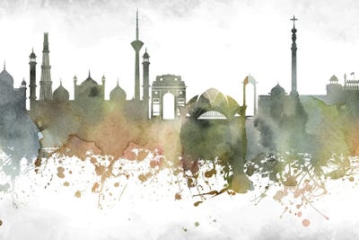 Delhi Skyline by WallDecorAddict canvas print