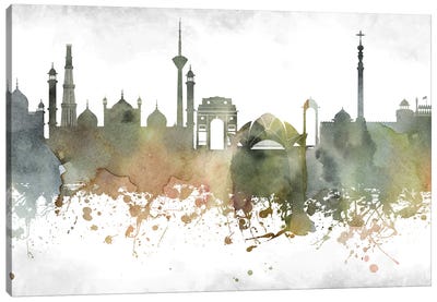 Delhi Skyline Canvas Art Print