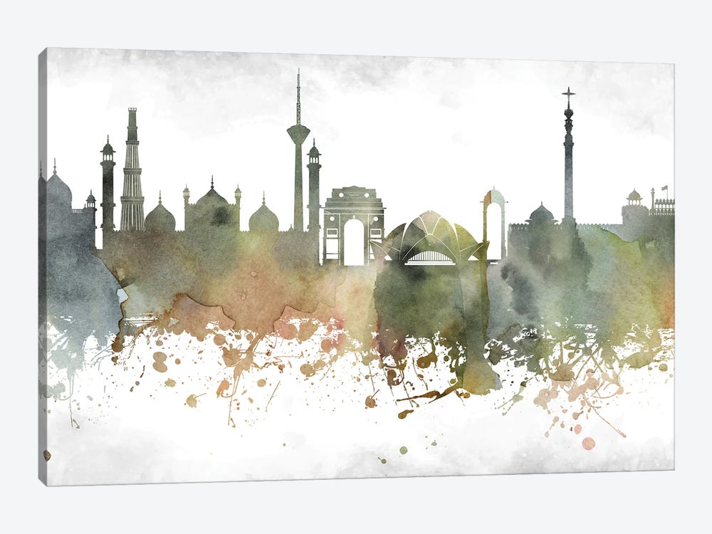 Delhi Skyline by WallDecorAddict 1-piece Canvas Art