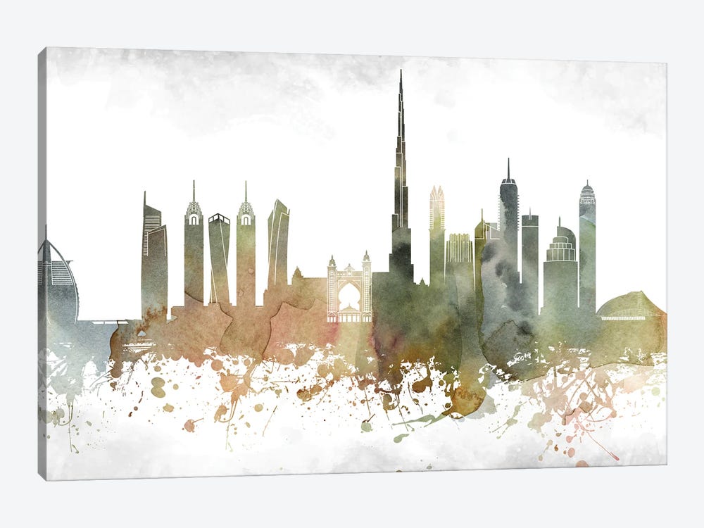 Dubai Skyline by WallDecorAddict 1-piece Canvas Print