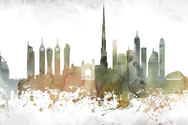 United Arab Emirates: Dubai Skyline by WallDecorAddict