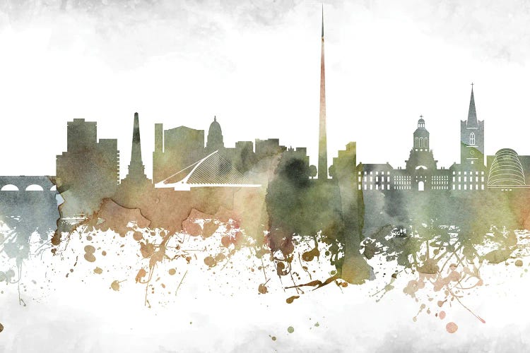 Dublin Skyline by WallDecorAddict wall art