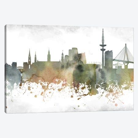 Dusseldorf Skyline Canvas Print #WDA910} by WallDecorAddict Canvas Art Print