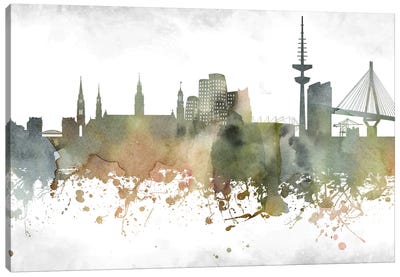 Dusseldorf Skyline Canvas Art Print
