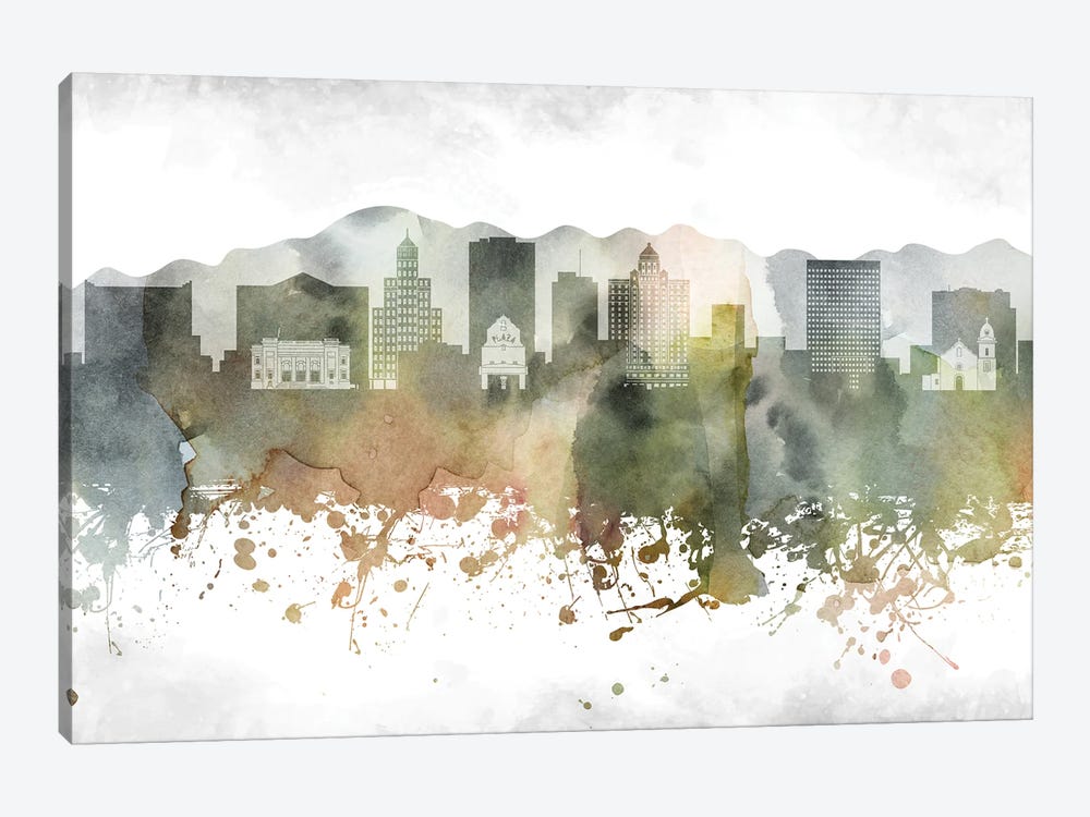 El Paso Skyline by WallDecorAddict 1-piece Canvas Print