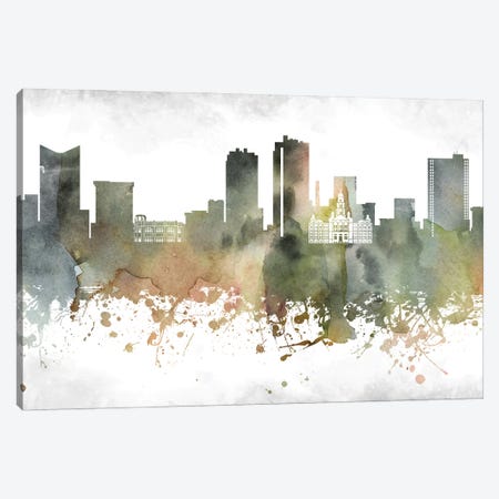 Fort Worth Skyline Canvas Print #WDA915} by WallDecorAddict Canvas Artwork