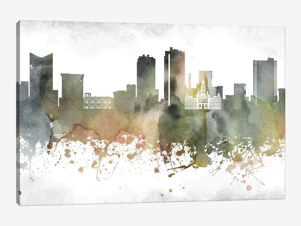 Fort Worth Skyline by WallDecorAddict 1-piece Canvas Art Print