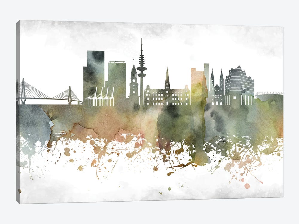 Hamburg Skyline by WallDecorAddict 1-piece Art Print