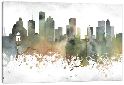 Houston Skyline Canvas Art Print - WallDecorAddict