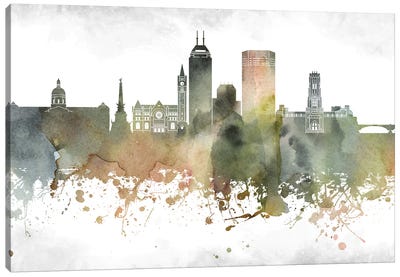 Indianapolis Skyline Canvas Art Print - WallDecorAddict